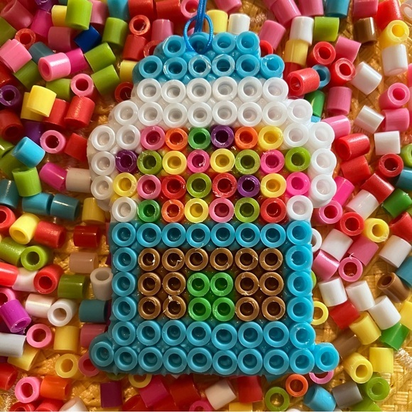 Handmade Gum-ball Machine Bead Keychain